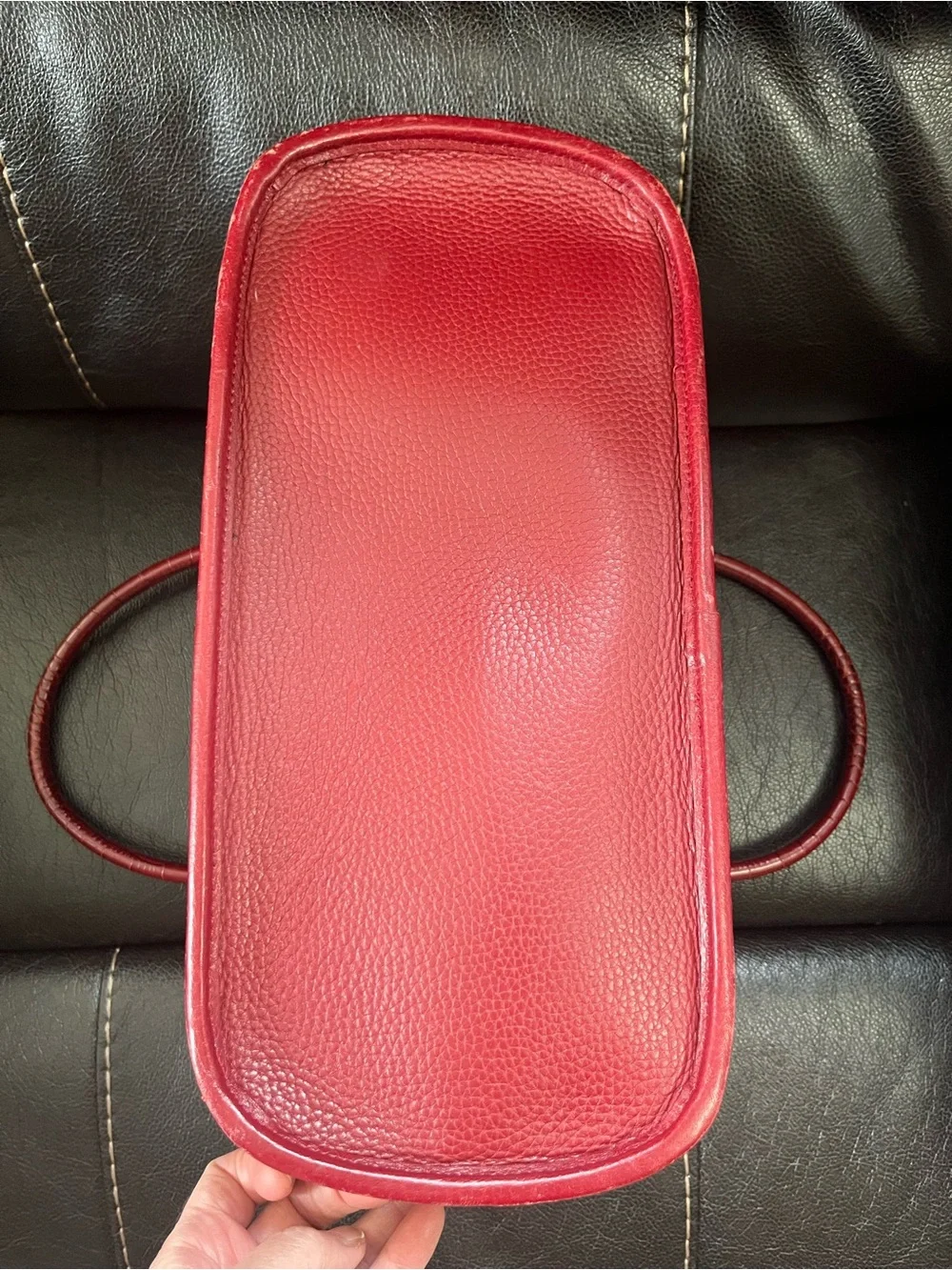 Brighton Red Leather Women’s Handbag - Classic Top-Handle Tote